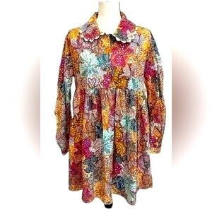 Kika Vargas X Target Fit & Flare Mini Dress Women's XS Multicolor Anemone Floral